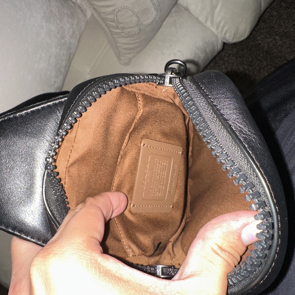 Coach Black and Brown Belt Bag with Signature Monogram - Picture 5 of 5